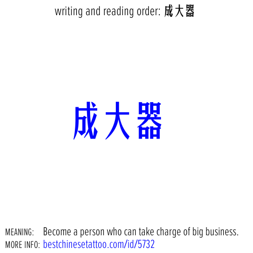 best chinese tattoos: Become a person who can take charge of big business.